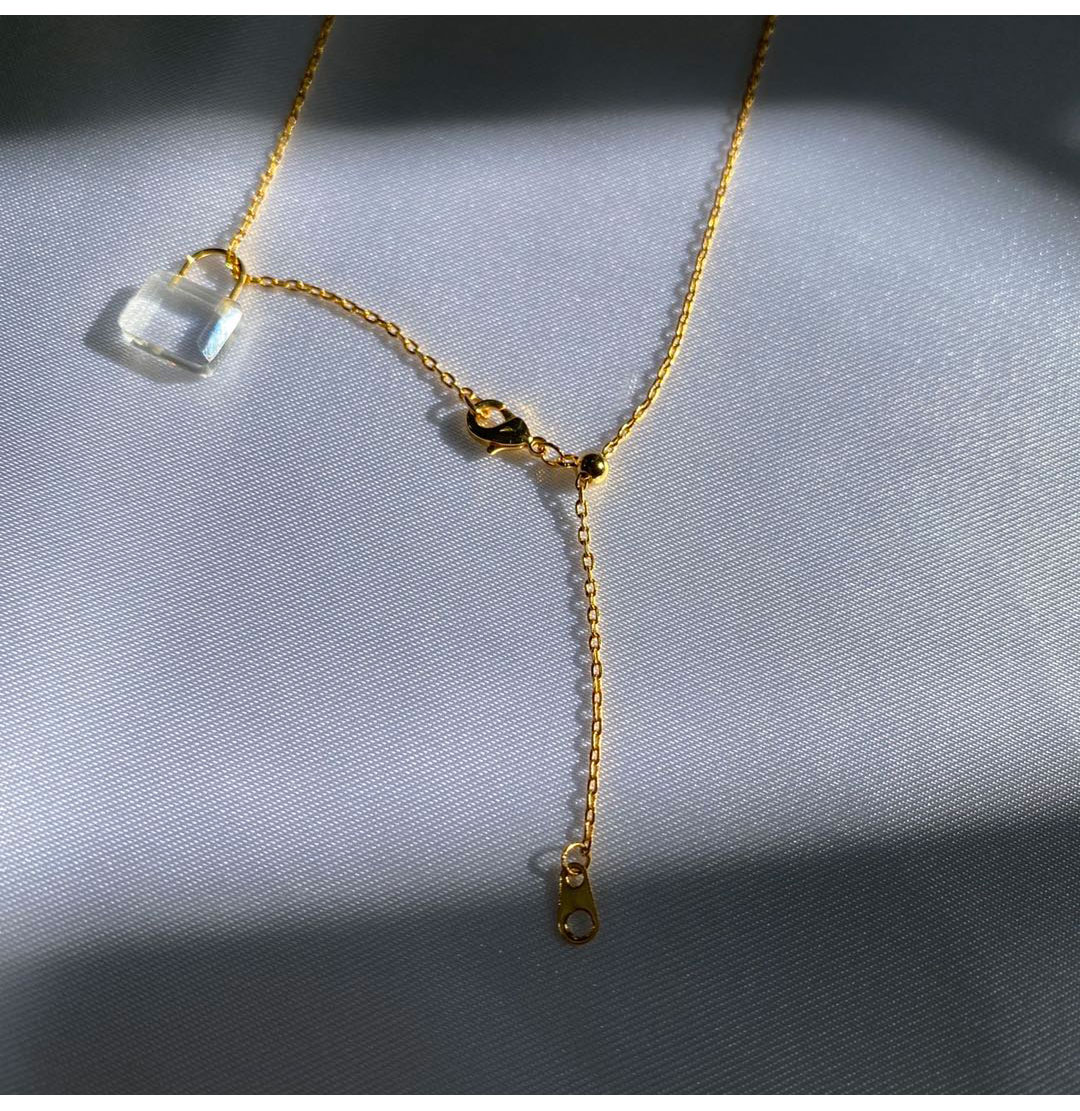 妙金色透明双圈环绕造型耳钉耳环设计师款独特自制风格