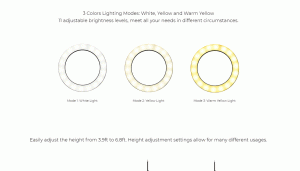 Product_奇妙_Ergopixel 6.8ft Long Tripod With LED Ring Light - Black