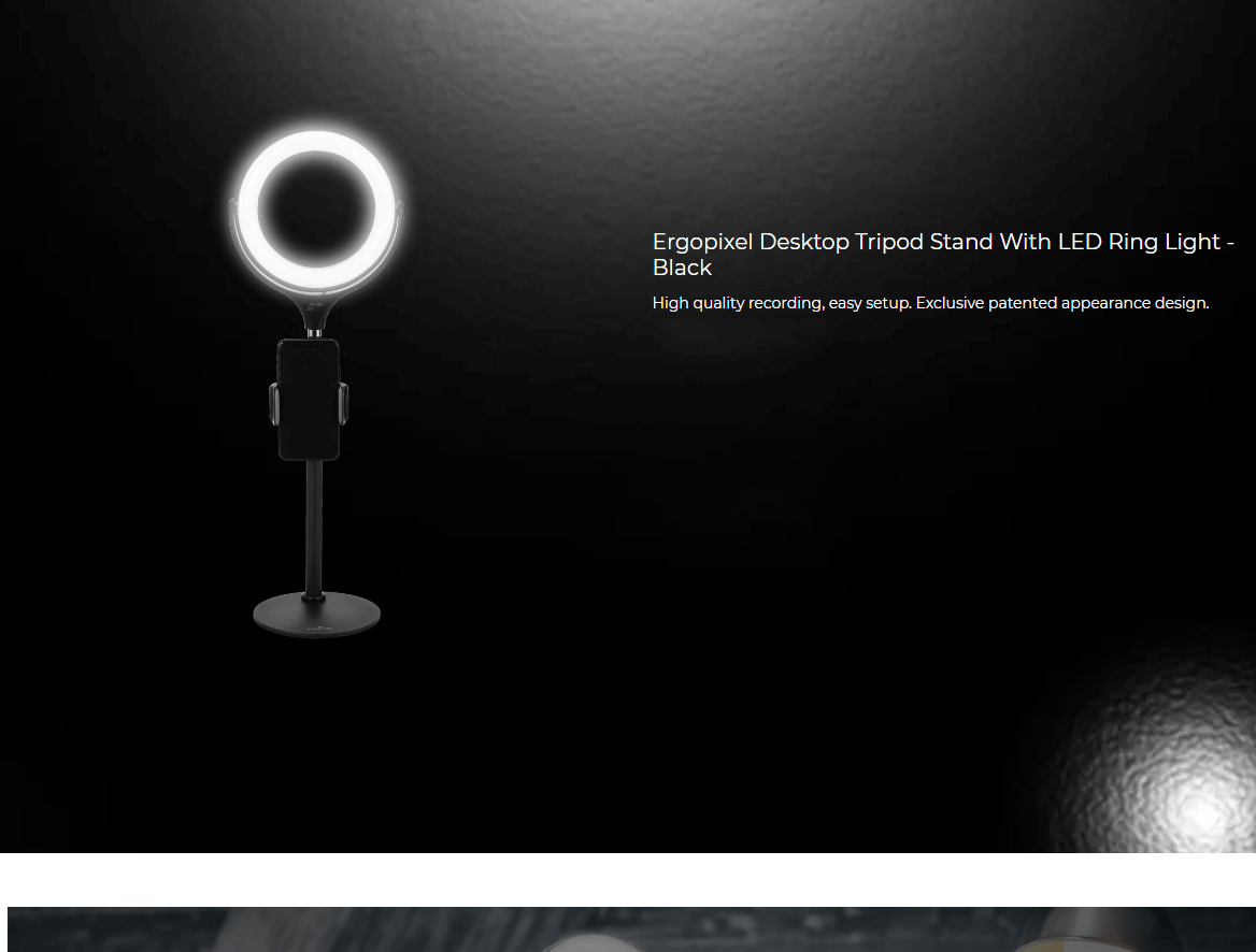 Product_奇妙_Ergopixel-Desktop-Tripod-Stand-With-LED-Ring-Light---Black