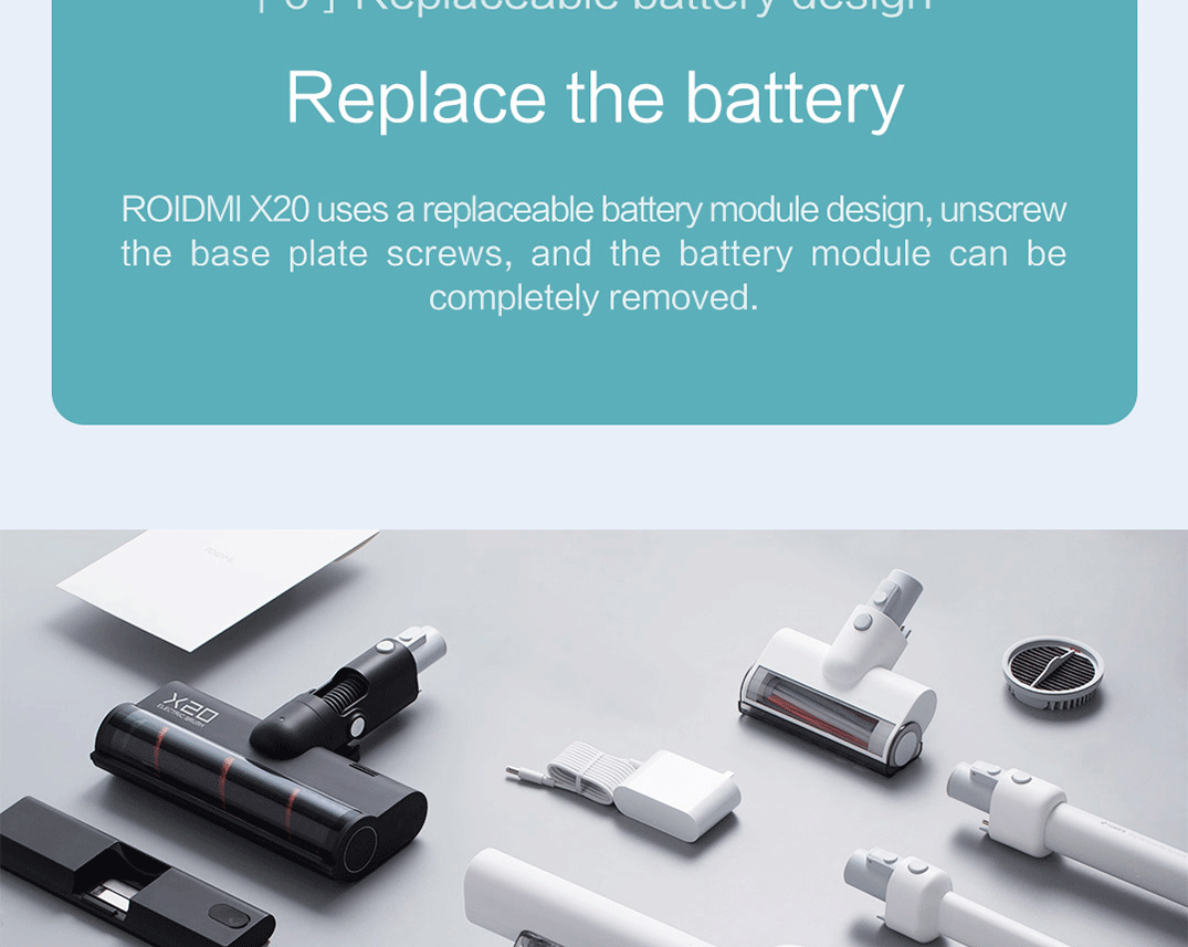 products_奇妙_Roidmi X20 Cordless Vacuum Cleaner