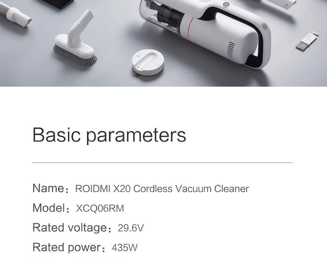 products_奇妙_Roidmi X20 Cordless Vacuum Cleaner