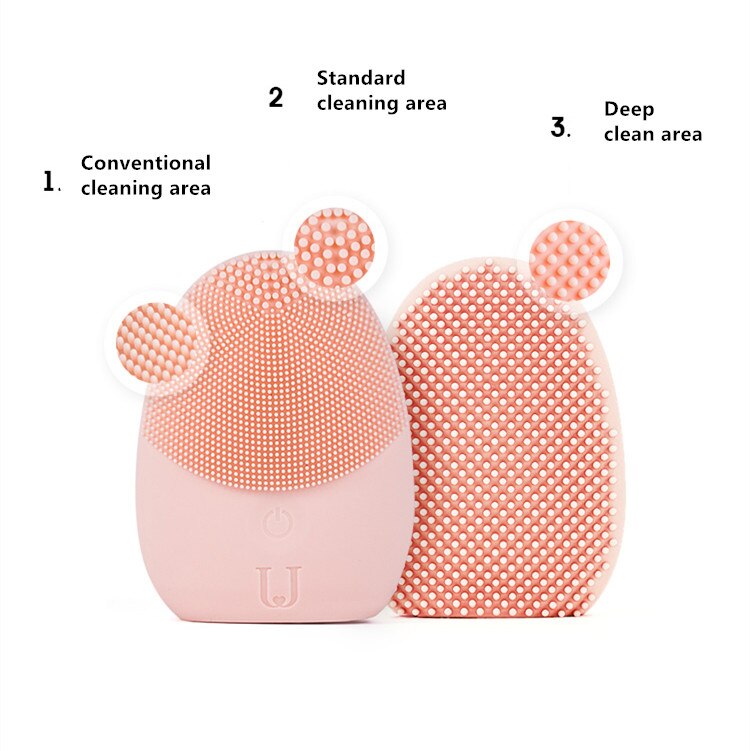 product-Xiaomi mijia sonic facial cleansing brush Mini Electric Massage Soft Bristles Waterproof Silicone Deep face Cleansing Tools