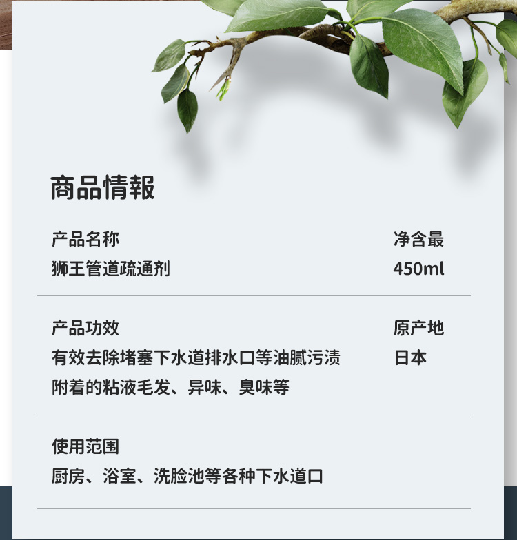 product_qimiao_LION Pipe Cleansing Red 450ml