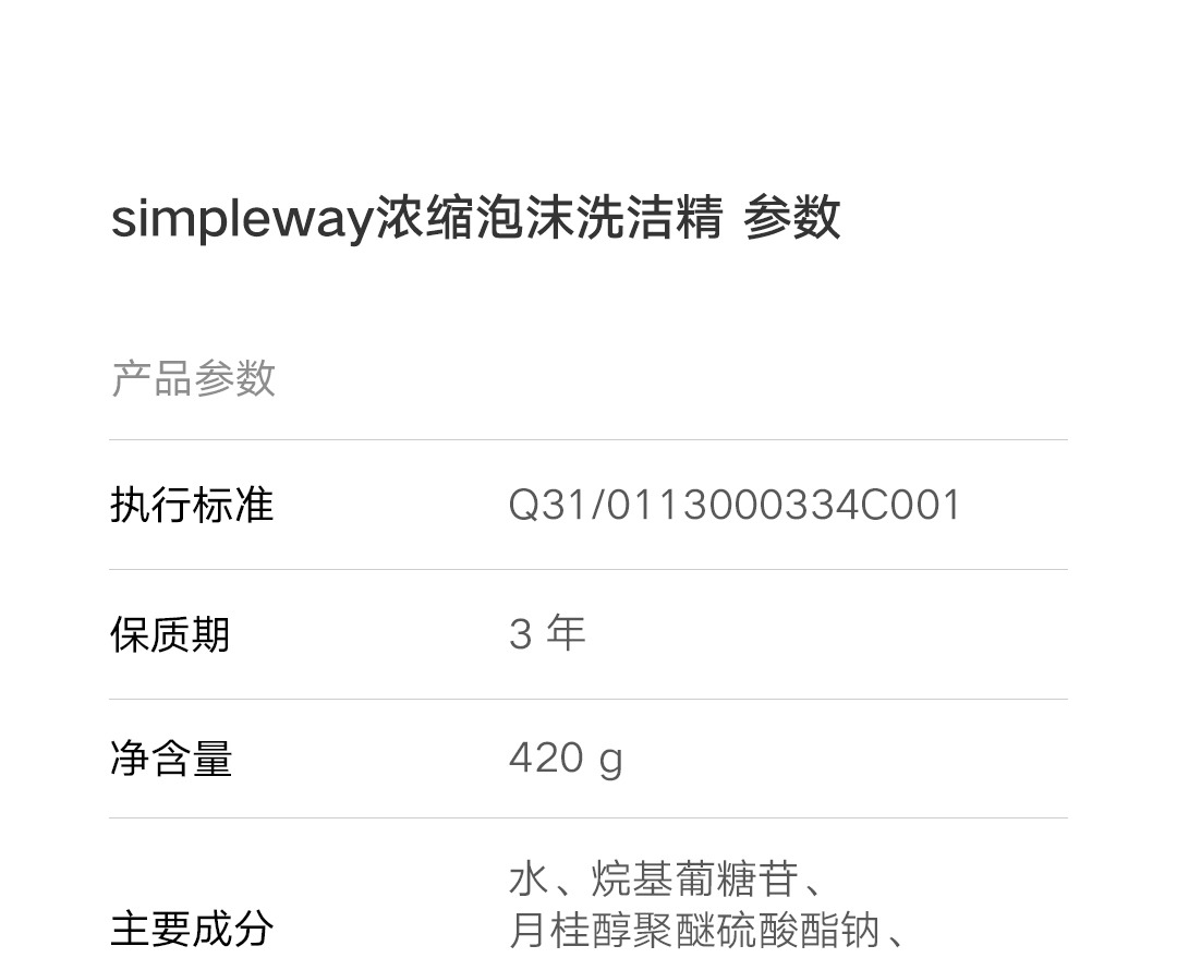 simpleway®浓缩泡沫洗洁精（两瓶装）