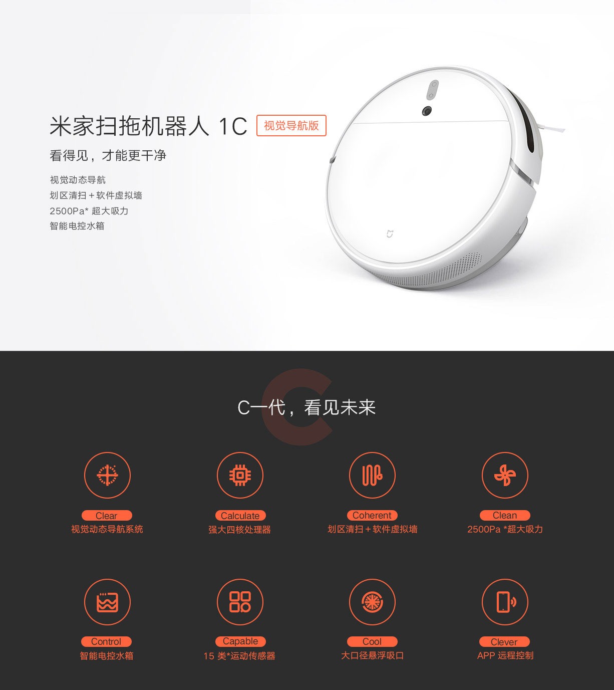 米家扫拖机器人1C